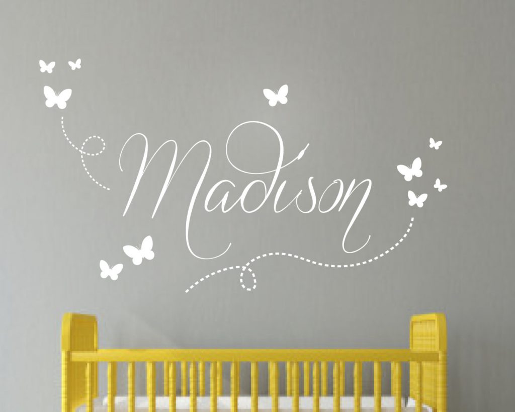Nursery Decor Kid Wall Sticker Personalised Girls Name Wall Sticker