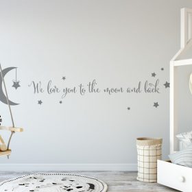 we love you to the moon and back 3 Wall Sticker