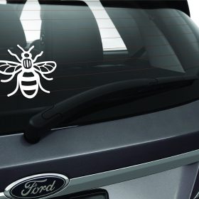 manchester bee car window sticker