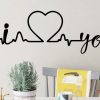 I Heart You Heart Beat Wall Sticker - Love Wall Stickers