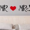 Mr and Mrs Wall Stickers - His and Her Wall Stickers - Bedroom Wall Stickers