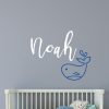 Children's Name Whale Wall Sticker - Name Wall Stickers - Nursery Wall Stickers