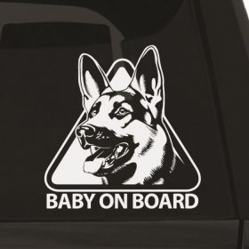 Baby on Board Dog Car Sticker 1e-01 Wall Sticker