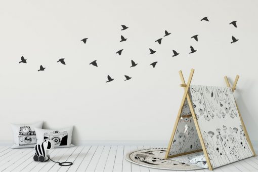flock of flying birds wall decal