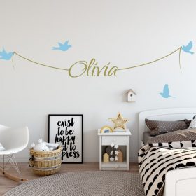 Girls Name on String 1d Wall Sticker
