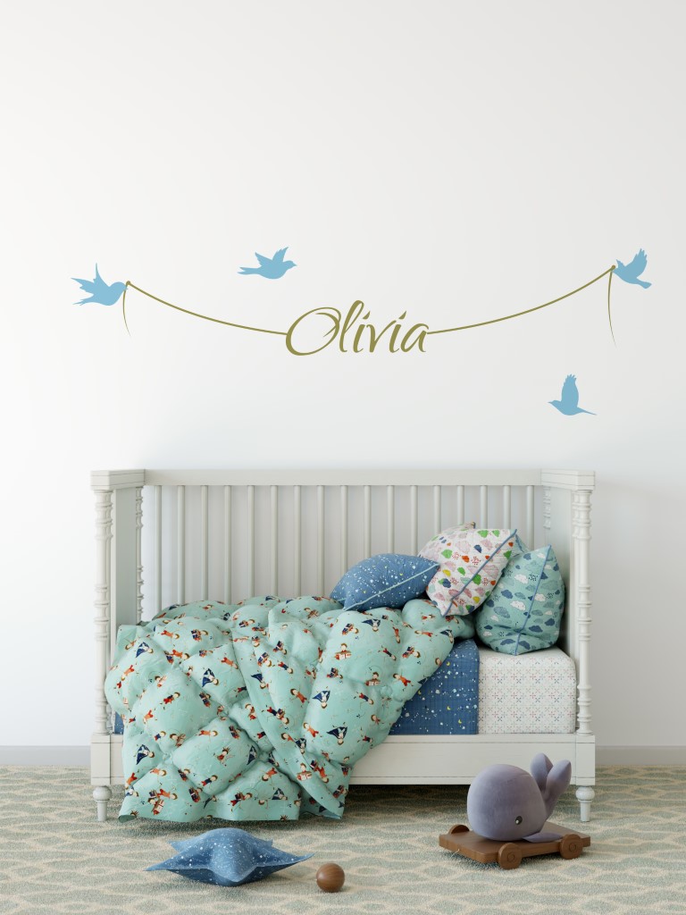 Girls Name on String 1f Wall Sticker