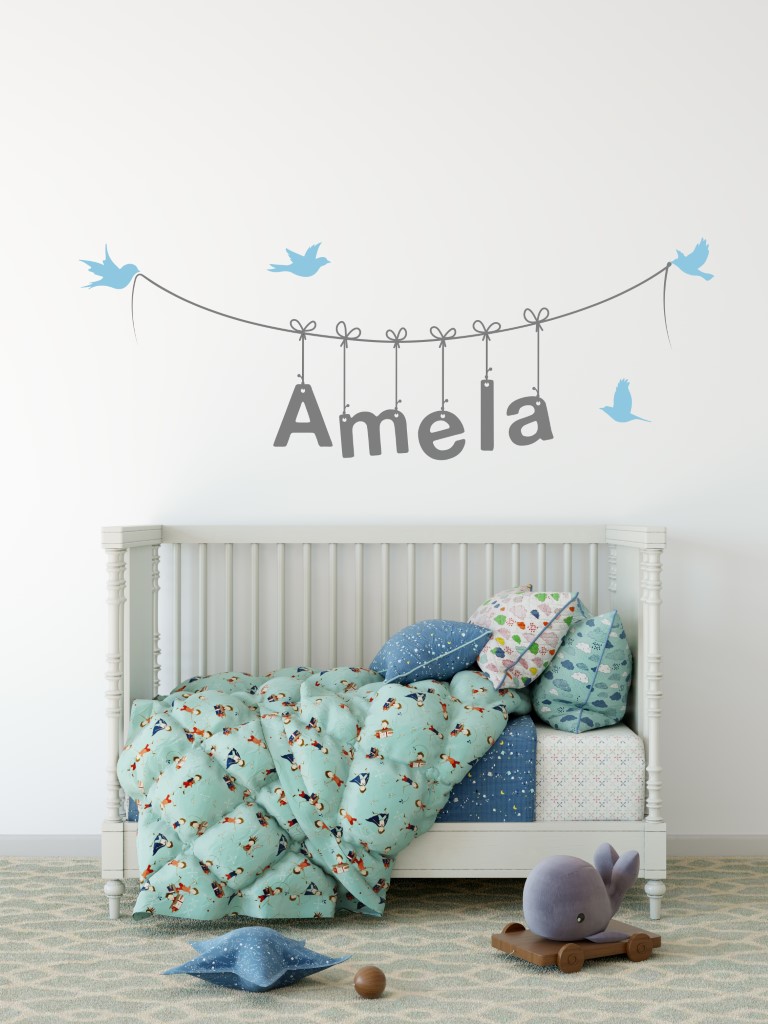 Girls Name on String 3a Wall Sticker
