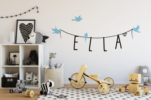 Girls Name on String 4d Wall Sticker