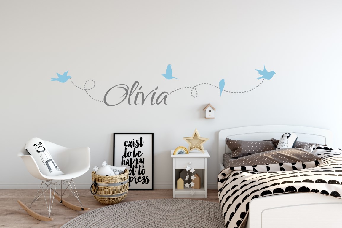 Girls Name on String 6c Wall Sticker