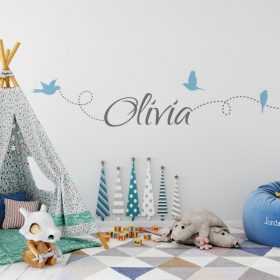 Girls Name on String 6d Wall Sticker