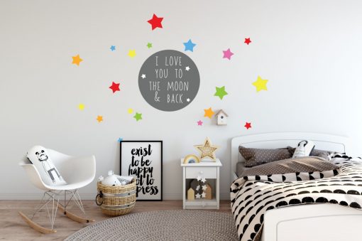 I love you to the moon and back 1a Wall Sticker