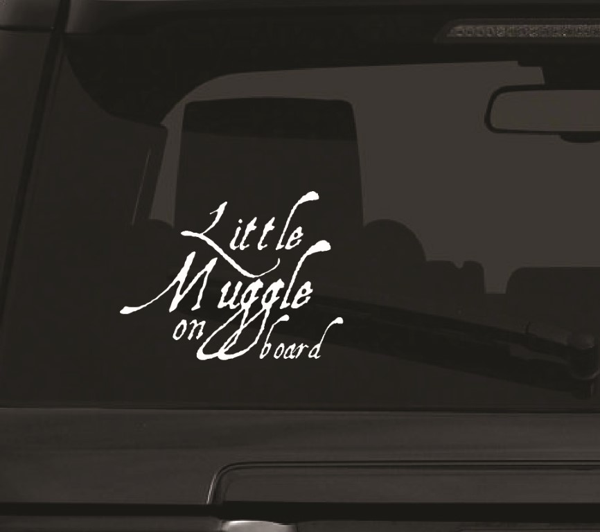 Little Muggle on board Car Window large-01 Wall Sticker
