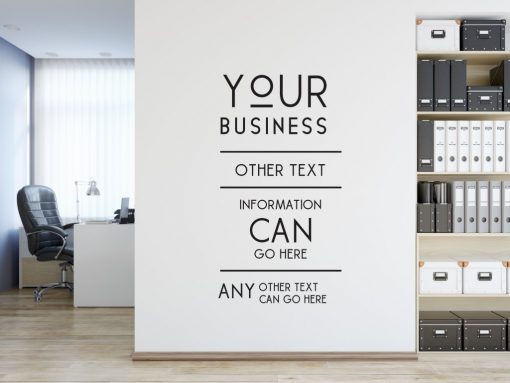 Personalised Signs no168 - Wall Stickers Business Signs 2