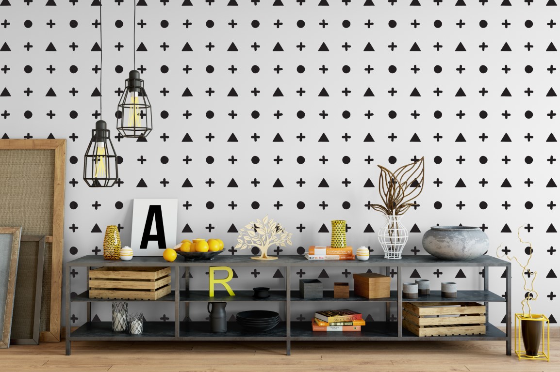 Plus Dot Triangle 1f Wall Sticker