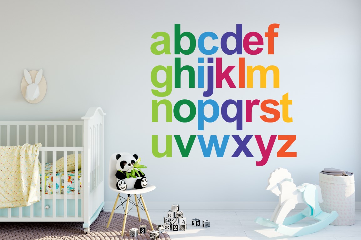 Rainbow Alphabet 1f Wall Sticker