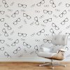 glasses wall pattern 1b Wall Sticker