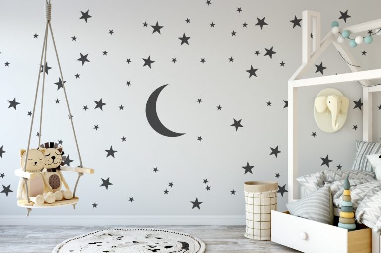 Moon and Stars Wall Art Wall Art Stickers Wall Art Wall Stickers Nursery Wall Stickers