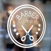 Barber Sign Pole - Barber shop window sign 1c