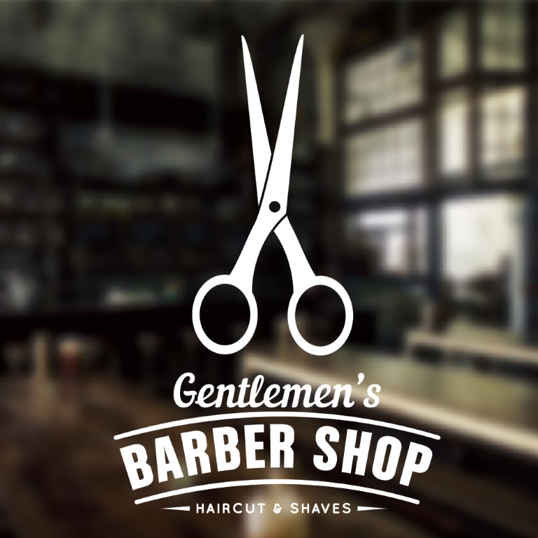 Haircut - Classic Hair Salon - Barber Shop Vinyl Sign 