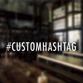 Custom Hashtag Sign-01-window sticker decal