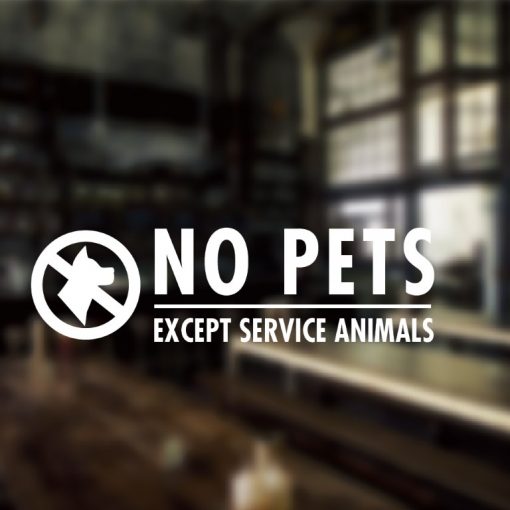 No Pets Allowed Sign-01-window sticker decal