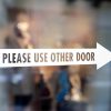Please use other door sign-window decal sticker