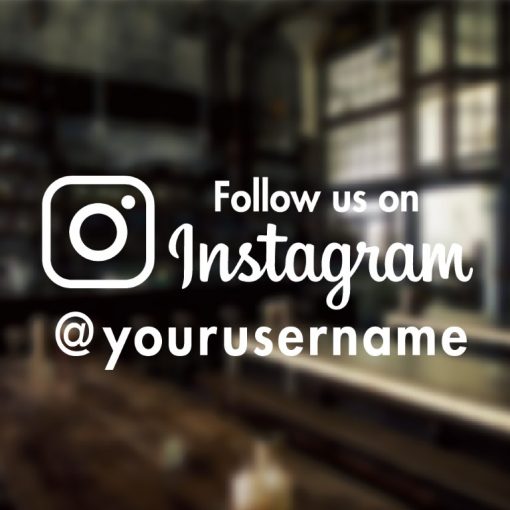 follow us on Instagram Custom Sign-01-window sticker decal
