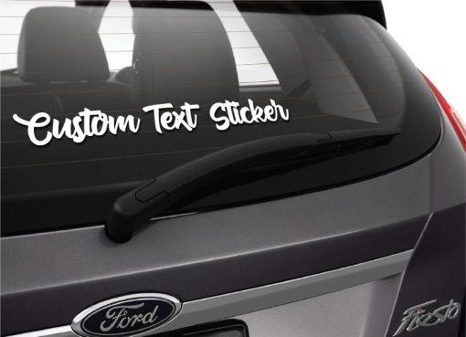 Custom Text Sticker on Car 2-01 Decal
