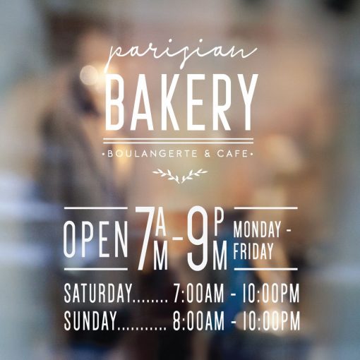 Business Hours Sign - Business Name and Hours of Operation Sign 58