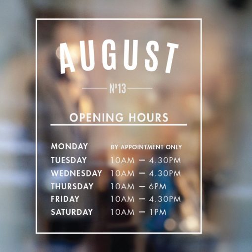 Business Hours Sign - Business Name and Hours of Operation Sign 88