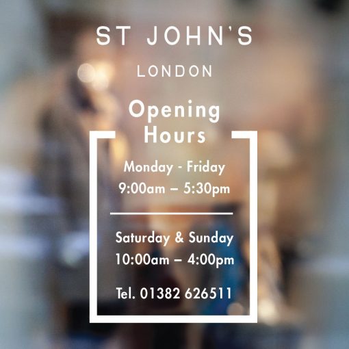 Business Hours Sign - Business Name and Hours of Operation Sign 90