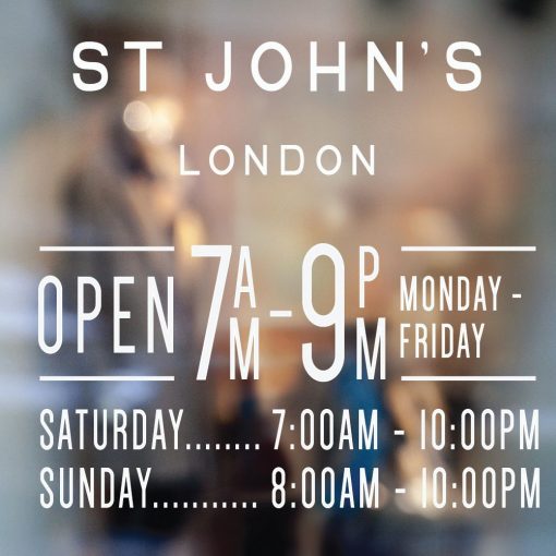 Business Hours Sign - Business Name and Hours of Operation Sign 95