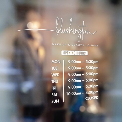 Business Hours Sign - Business Name and Hours of Operation Sign 51 - Image 2