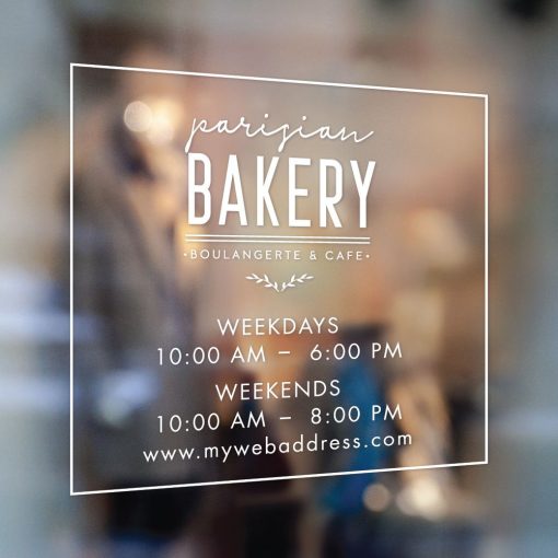 Business Hours Sign - Business Name and Hours of Operation Sign 56 - Image 2