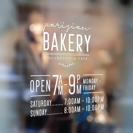 Business Hours Sign - Business Name and Hours of Operation Sign 58 - Image 2