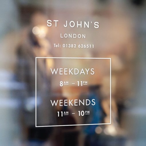 Business Hours Sign - Business Name and Hours of Operation Sign 69 - Image 2