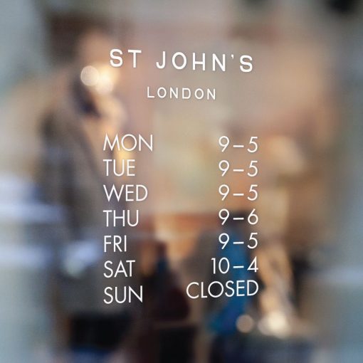 Business Hours Sign - Business Name and Hours of Operation Sign 70 - Image 2