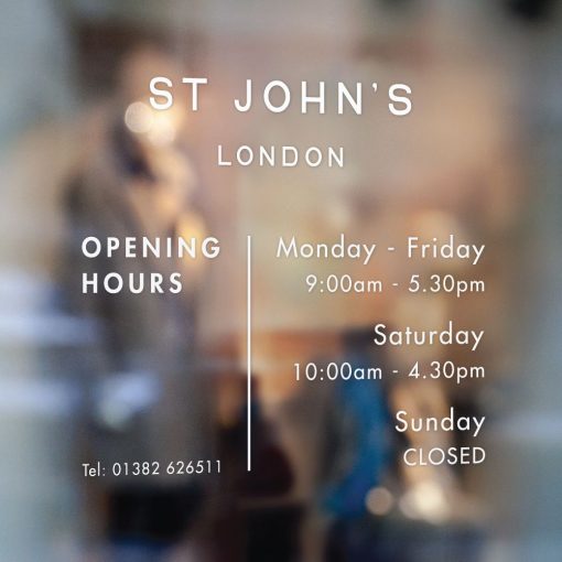 Business Hours Sign - Business Name and Hours of Operation Sign 71 - Image 2