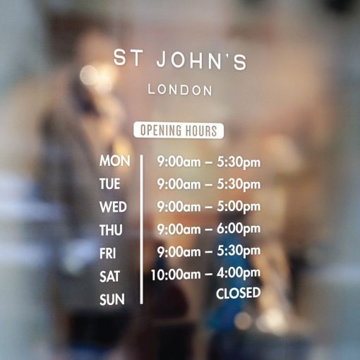 Business Hours Sign - Business Name and Hours of Operation Sign 72 - Image 2