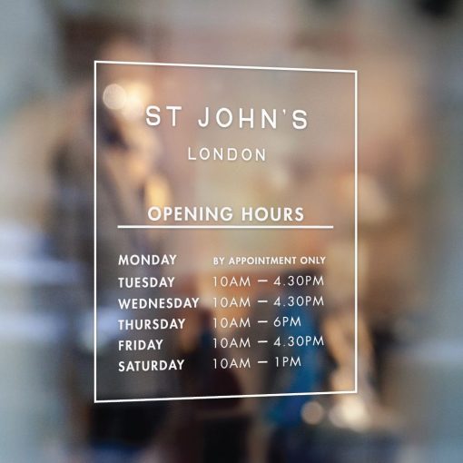 Business Hours Sign - Business Name and Hours of Operation Sign 73 - Image 2