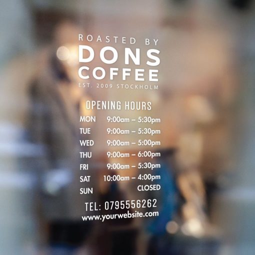 Business Hours Sign - Business Name and Hours of Operation Sign 74 - Image 2