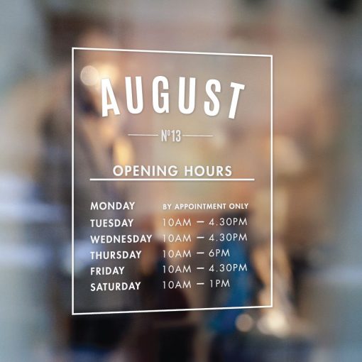 Business Hours Sign - Business Name and Hours of Operation Sign 88 - Image 2