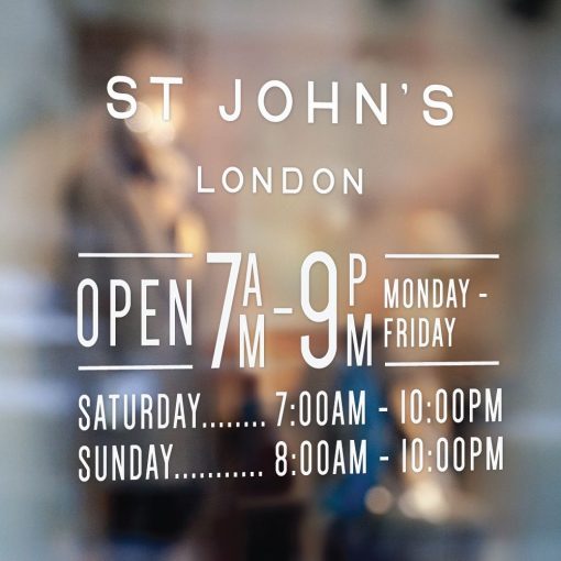 Business Hours Sign - Business Name and Hours of Operation Sign 95 - Image 2