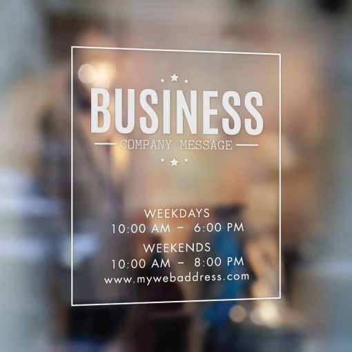 Business Hours Sign - Business Name and Hours of Operation Sign 213 - Image 2