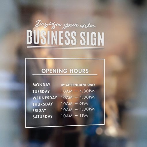 Business Hours Sign - Business Name and Hours of Operation Sign 214 - Image 2