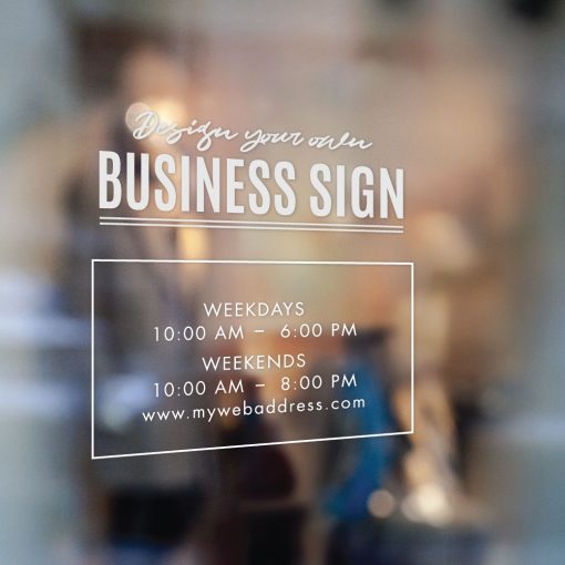 Business Hours Sign - Business Name and Hours of Operation Sign 244 - Image 2