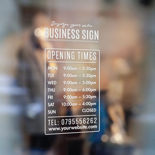 Business Hours Sign - Business Name and Hours of Operation Sign 245 - Image 2