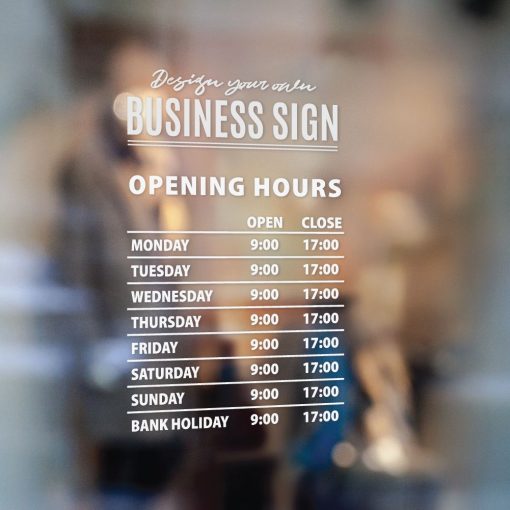 Business Hours Sign - Business Name and Hours of Operation Sign 247 - Image 2
