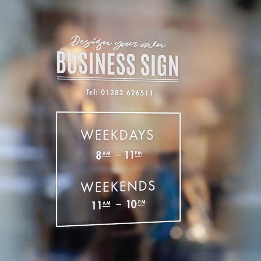 Business Hours Sign - Business Name and Hours of Operation Sign 249 - Image 2