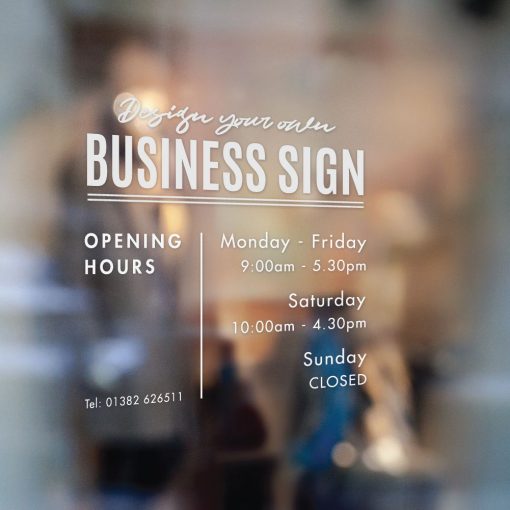 Business Hours Sign - Business Name and Hours of Operation Sign 251 - Image 2